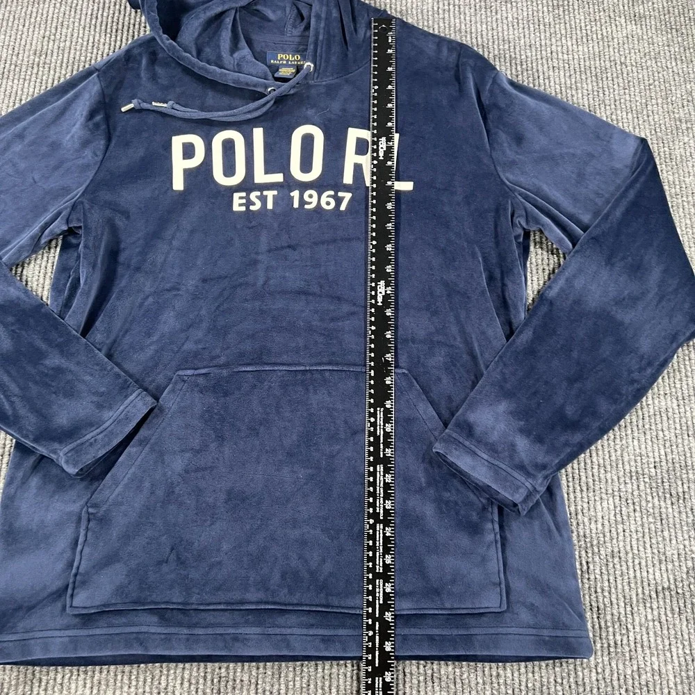 Polo Ralph Lauren Sleepwear Sweatshirt Mens Medium Blue Long Sleeve Soft Warm